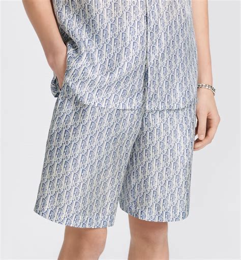 bermuda christian dior|Dior Oblique Bermuda Shorts Blue Striped Silk Twill .